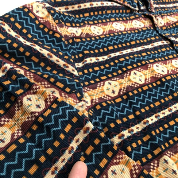 Roark Shirt Men's M Multicolor Aztec Flannel 100% Cotton Pocket Logo Button Down - Picture 15 of 16